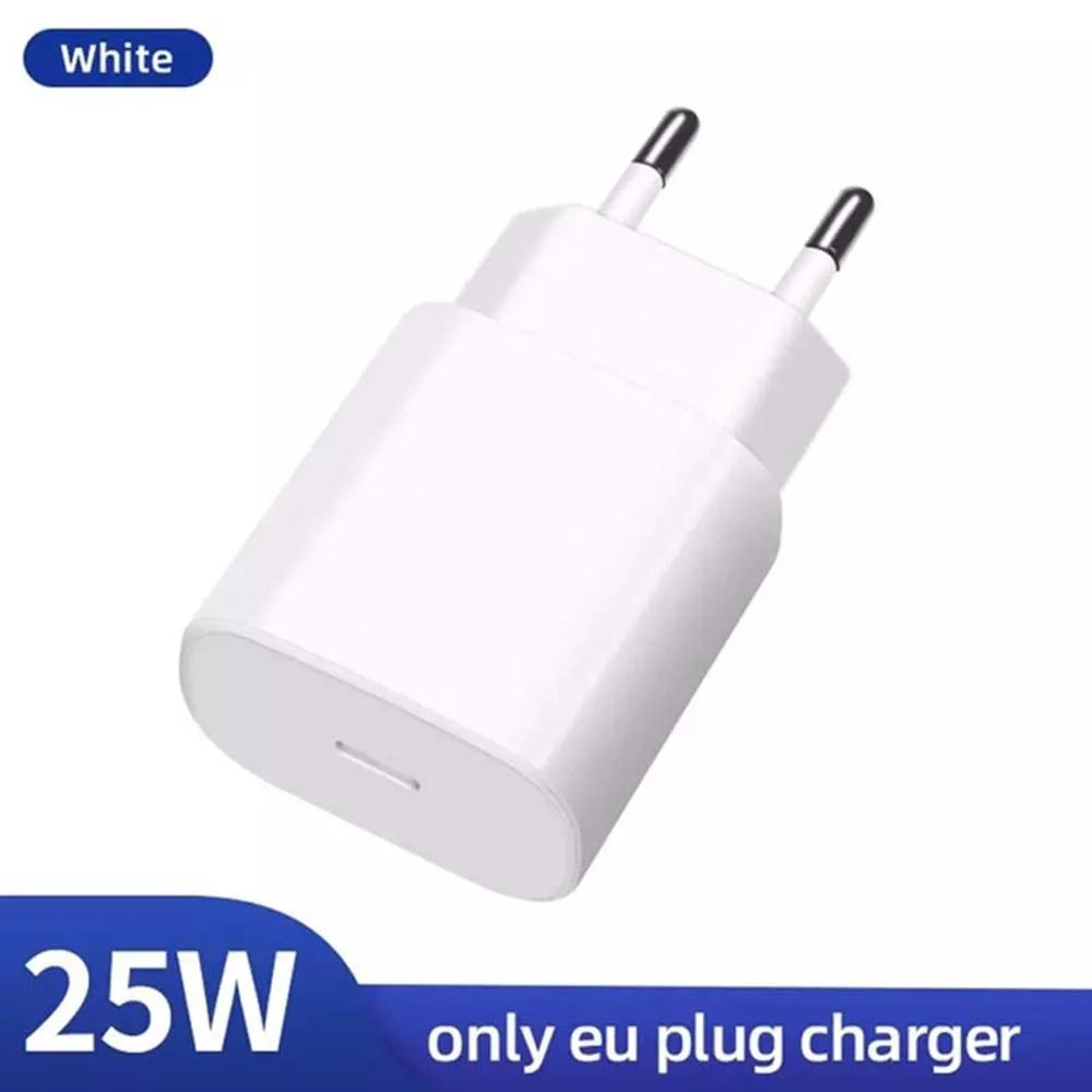 PD 25W USB C Charger Quick Charge 3.0 Super Fast Charging With Type C Cable For Samsung Galaxy S23 S22 S21Ultra Note 20