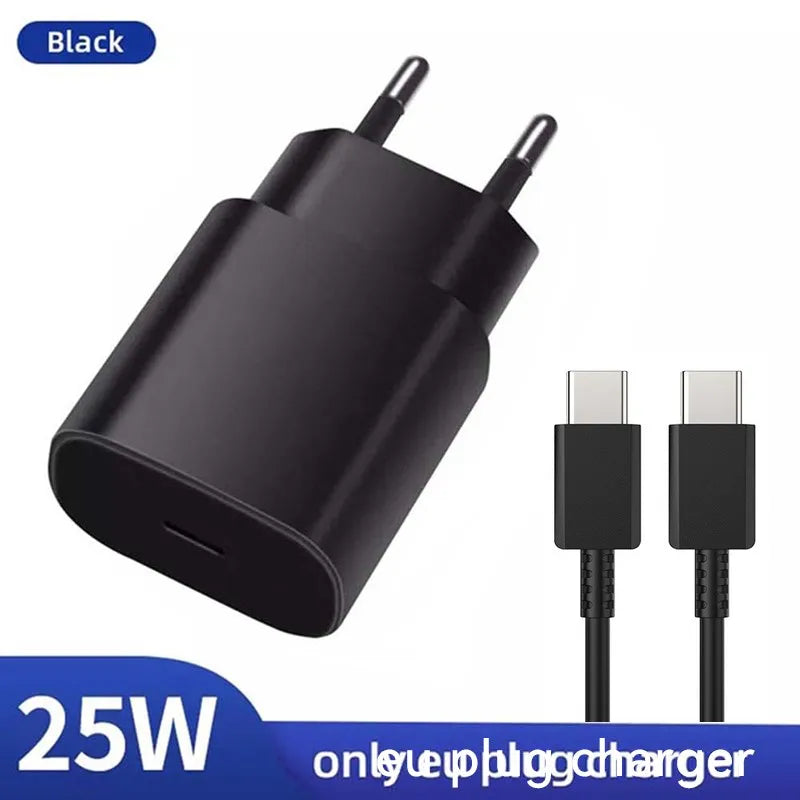 PD 25W USB C Charger Quick Charge 3.0 Super Fast Charging With Type C Cable For Samsung Galaxy S23 S22 S21Ultra Note 20