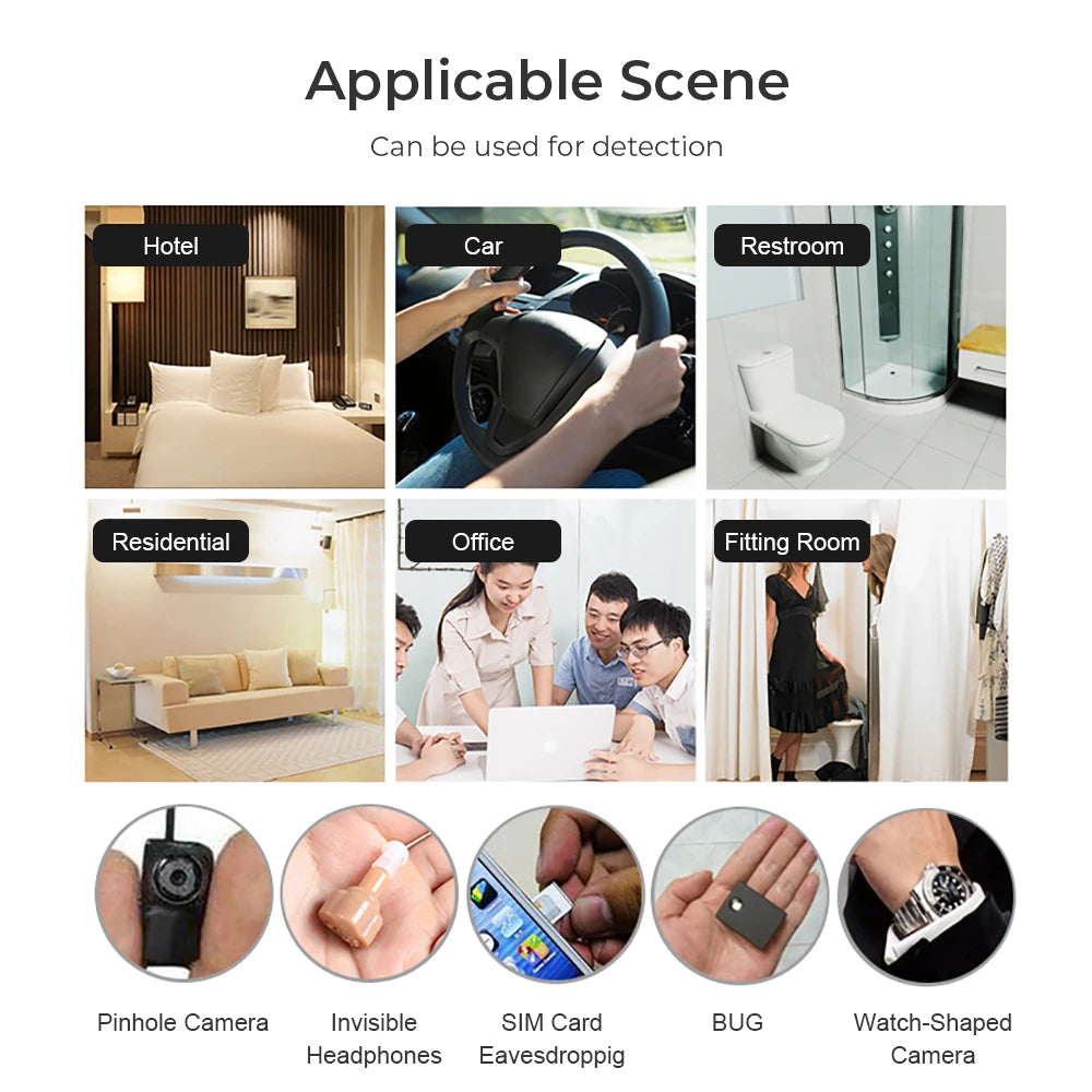 K88 Hidden Devices Detector LED display Anti Candid Camera Detector hunter GPS Bug mini camera RF  Signal Scanner Camera Finder