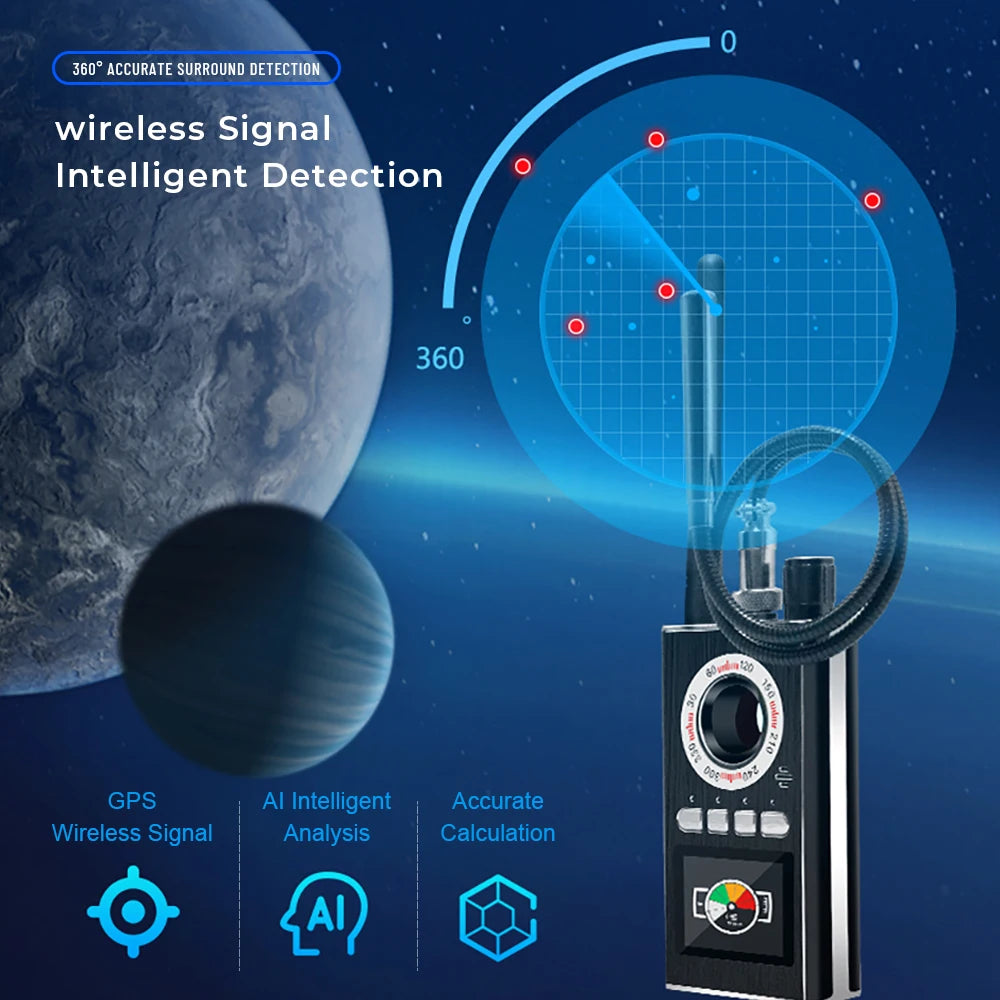 K88 Hidden Devices Detector LED display Anti Candid Camera Detector hunter GPS Bug mini camera RF  Signal Scanner Camera Finder