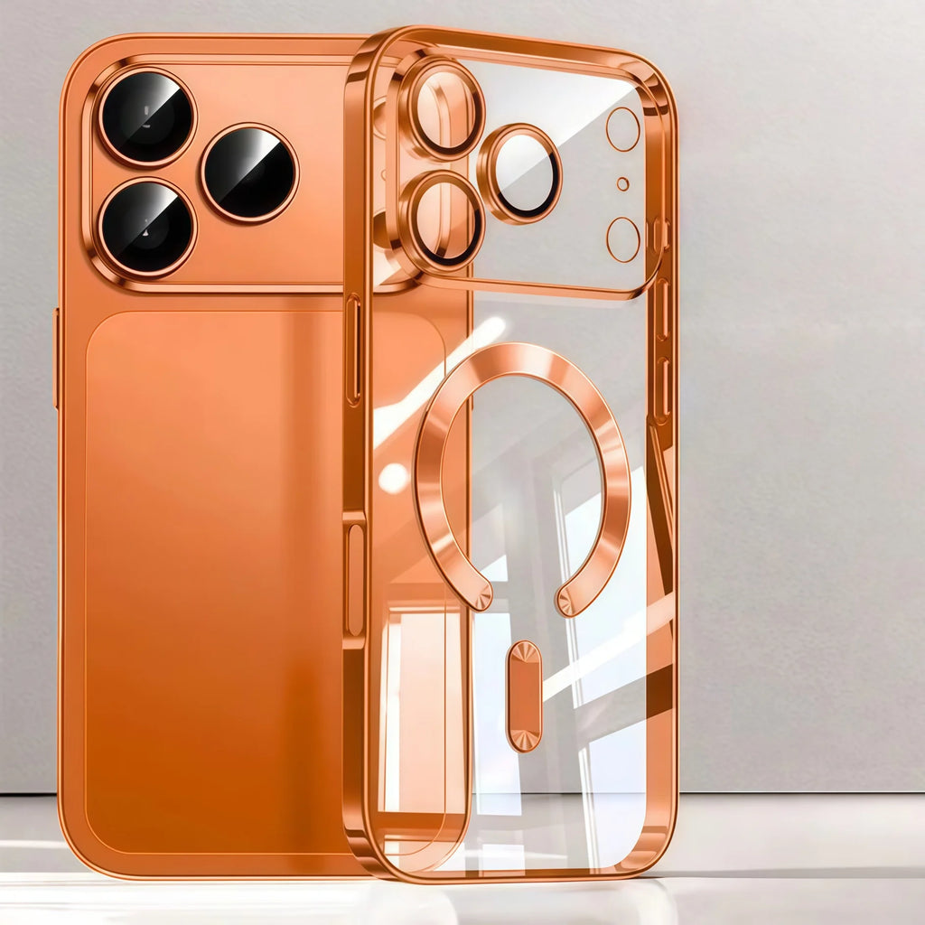 Camera Protection Clear Luxury Plating Cover Soft TPU  Drop Protective With Magnetic Phone Case For iPhone17Pro Max/17Pro/Air/17