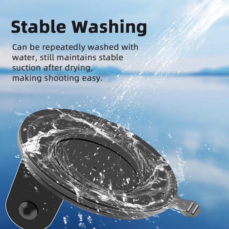 Suction Camera Mount Car Phone Action Camera Holder Hand Pump Suction Cup 360° Adjustable 1/4" For GoPro/Insta360/DJI Action 5