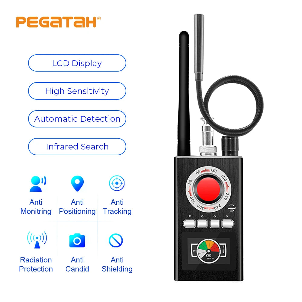 K88 Hidden Devices Detector LED display Anti Candid Camera Detector hunter GPS Bug mini camera RF  Signal Scanner Camera Finder