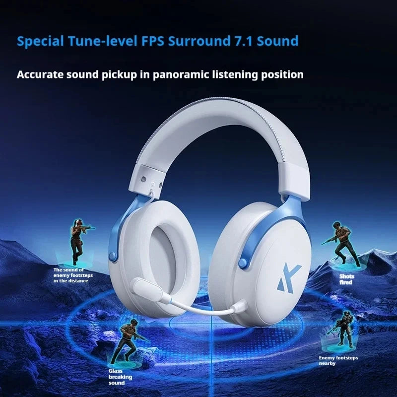 Original MCHOSE V9Pro Music Esports Gaming Headphones 3-mode Wireless Noise Reduction Mic Customized Head-mounted Pc Accessories