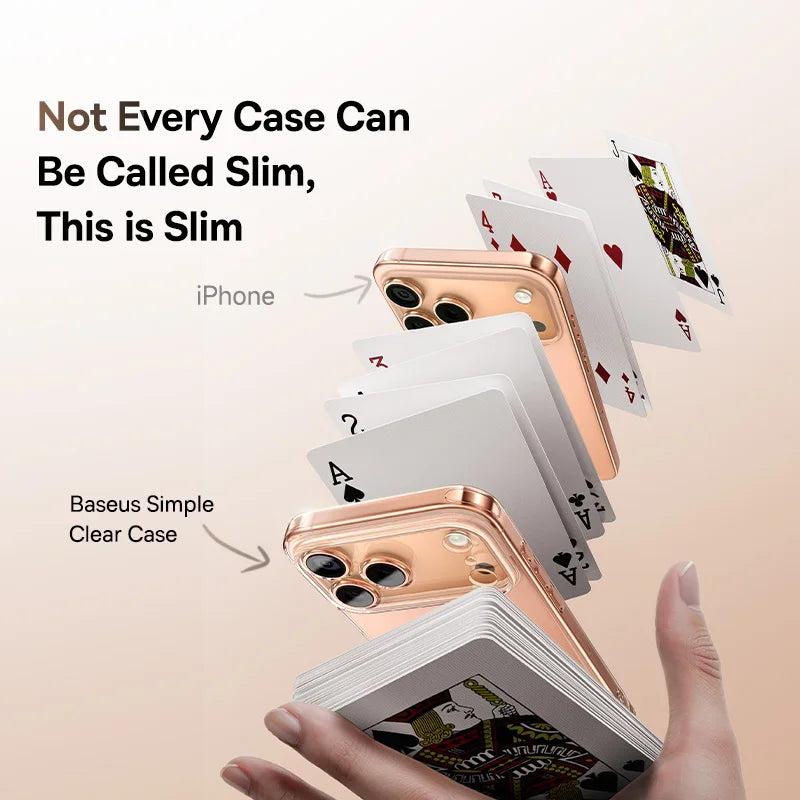Baseus Clear TPU Case for iPhone 17 16 15 14 13 12 11 Pro Max Plus Air Soft Transparent Phone Cover Soft Thin Protective Case