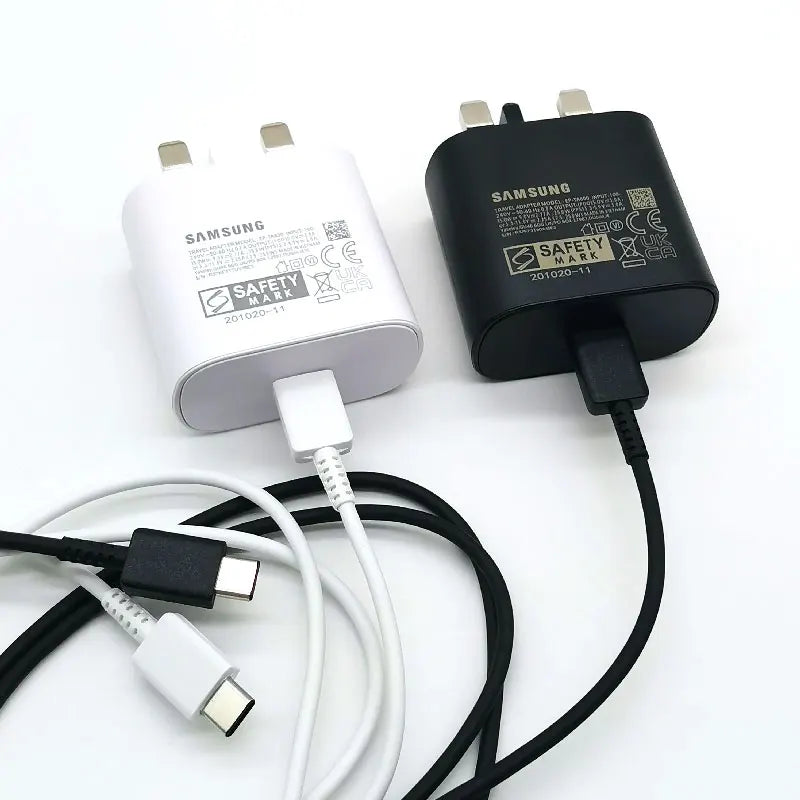 For Samsung 25W UK Plug Super Fast Charger Adapter For Galaxy Z Flip Fold 6 5 4 3 2 S24 S23 S22 S21 S20 Ultra FE A15 A25 A35 A55