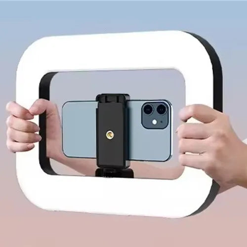 BSLIUFANG Handheld Ring LED Rechargeable Fill light Portable Mobile Phone Live Broadcast Photography Rabbit Cage Selfie Light