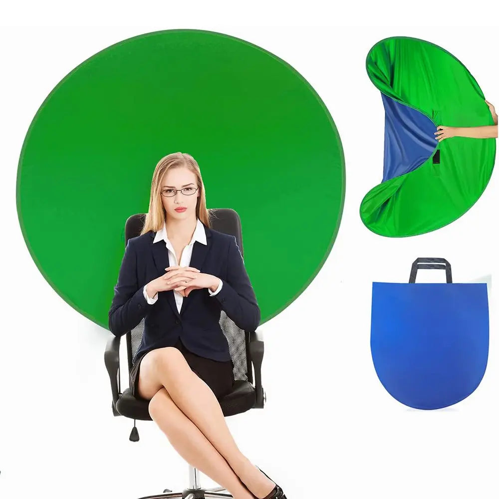 Portable Chair Foldable Chromakey Background Cloth Double Sided Backdrop Green Blue Screen