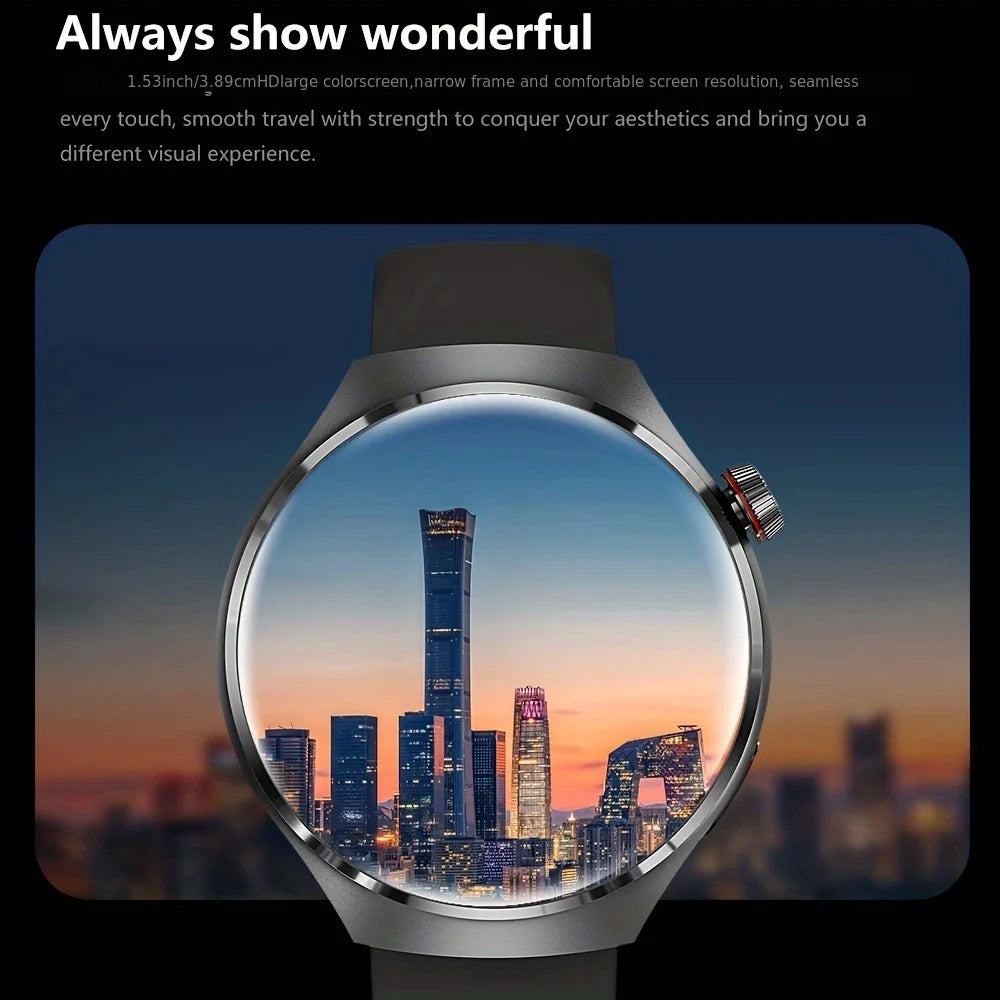 LAXASFIT 2025 New Men's Smart Watch HD Screen Heart Rate Bluetooth Call NFC Smartwatch For Men Women Holiday Gifts