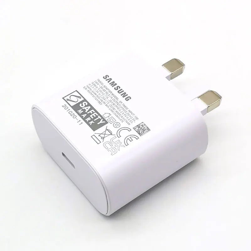 For Samsung 25W UK Plug Super Fast Charger Adapter For Galaxy Z Flip Fold 6 5 4 3 2 S24 S23 S22 S21 S20 Ultra FE A15 A25 A35 A55