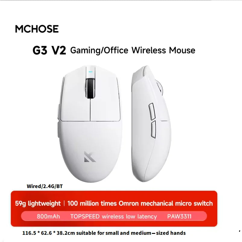 Original MCHOSE V9Pro Music Esports Gaming Headphones 3-mode Wireless Noise Reduction Mic Customized Head-mounted Pc Accessories