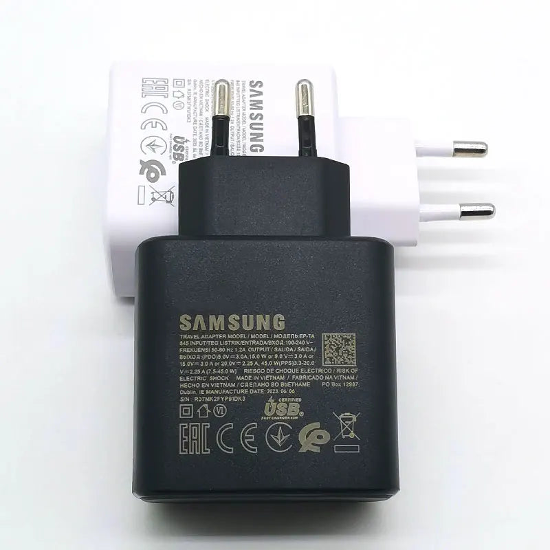 Samsung 45W PD Charger Super Fast Charge Adapter Type C Cable For Galaxy S24 S23 S22 S21 S20 Note20 Ultra Z Flip Fold 6 5 4 3 2