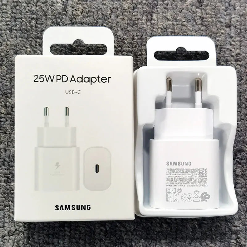 Samsung S24 S23 S22 S21 S20 FE 25W PD Charger Super Fast Charge Adapter For Galaxy Z Flip Fold 6 5 4 3 2 A15 A25 A35 A55 A54 A73