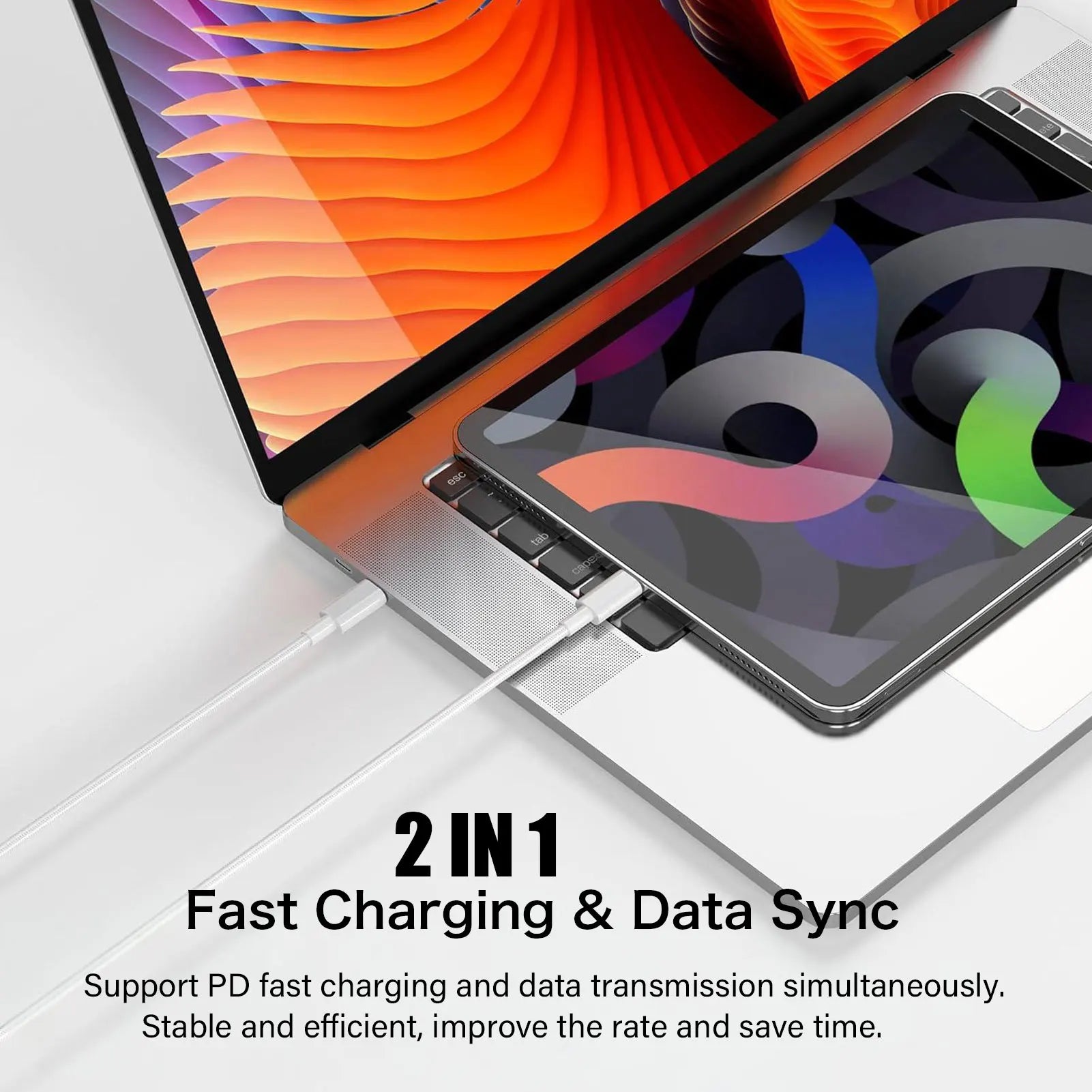 Original PD60W For iPhone 16 15 Pro Max iPad USB-C to USB C Fast Charger Cable For Xiaomi Samsung Google Honor Type C cord 1 2 m