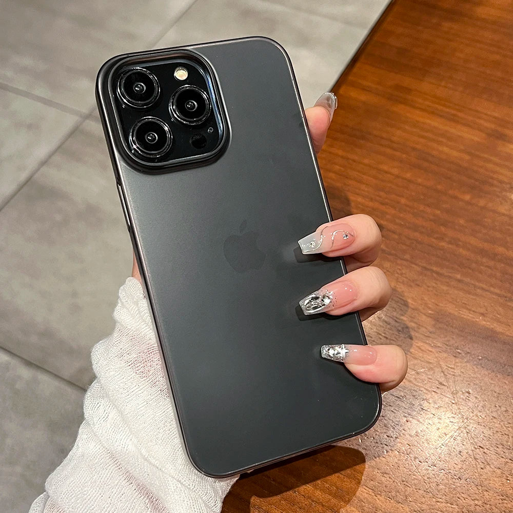 Ultra Thin Matte Translucent Case for iPhone 17 Air 16 15 14 Plus 13 12 11 Pro Max Hard Plastic Clear Silky Skin Cover Capa