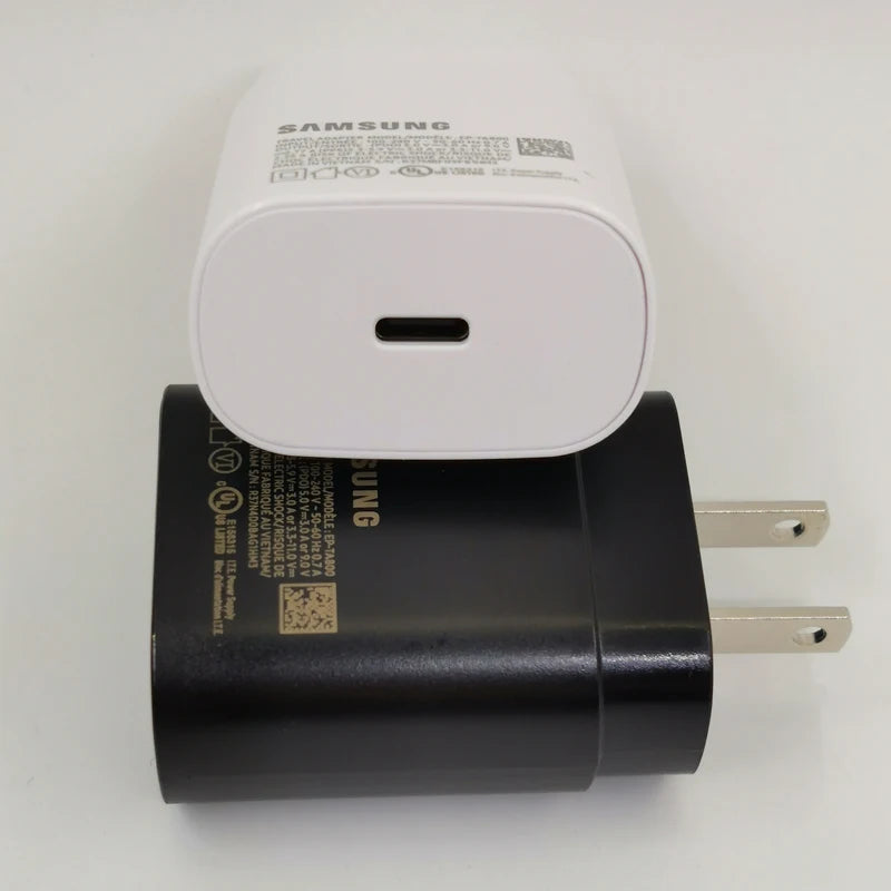 For Samsung Z Flip Fold 6 5 4 3 2 25W US Plug Charger Super Fast Charging Adapter For Galaxy S20 S21 S22 S23 S24 A15 A25 A35 A55