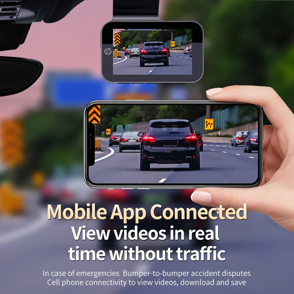 HP F969 dash cam car camera 4k HD night vision WiFi DVR video loop video parking monitoring car dashcam auto 2160 4K dash cam