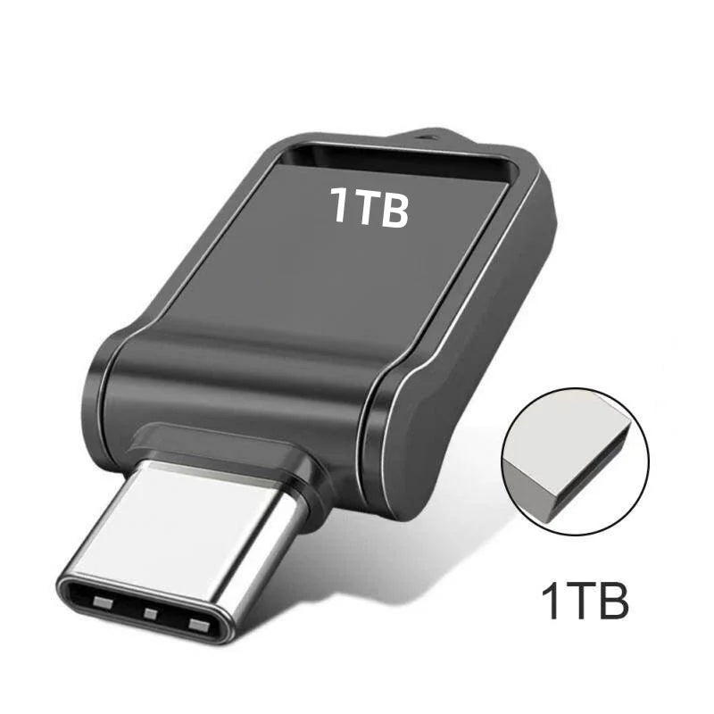 2TB USB 3.2 Flash Drive High Speed Type-C Interface Dual-Use Flash Memory 512GB 1TB Stick For Phone Windows 11 Computer