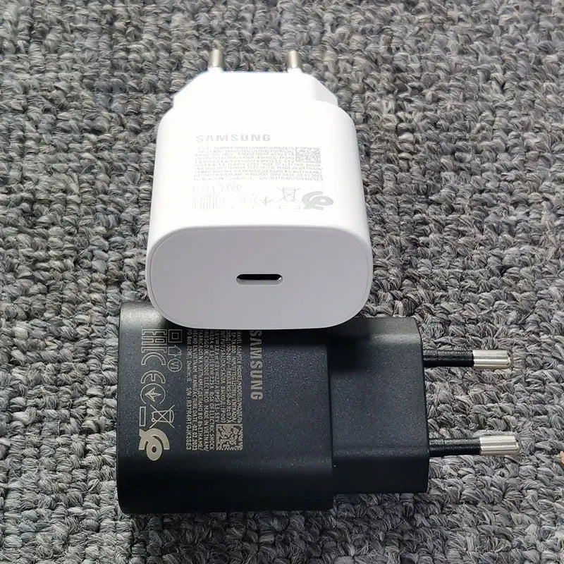 Samsung S24 S23 S22 S21 S20 FE 25W PD Charger Super Fast Charge Adapter For Galaxy Z Flip Fold 6 5 4 3 2 A15 A25 A35 A55 A54 A73
