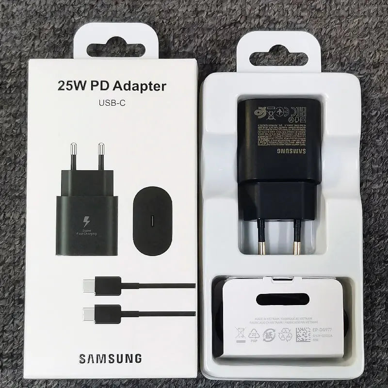 Samsung S24 S23 S22 S21 S20 FE 25W PD Charger Super Fast Charge Adapter For Galaxy Z Flip Fold 6 5 4 3 2 A15 A25 A35 A55 A54 A73