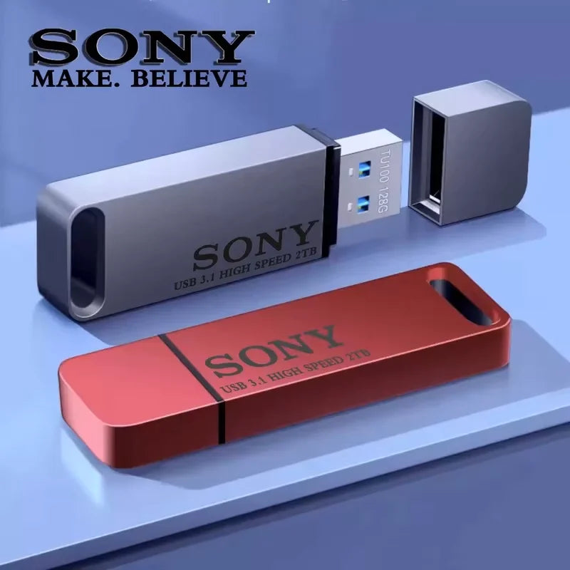 Sony 2TB USB 3.1 Type-C High-Speed Flash Drive Metal U Disk Waterproof Memory Stick for PC Phone Data Transfer