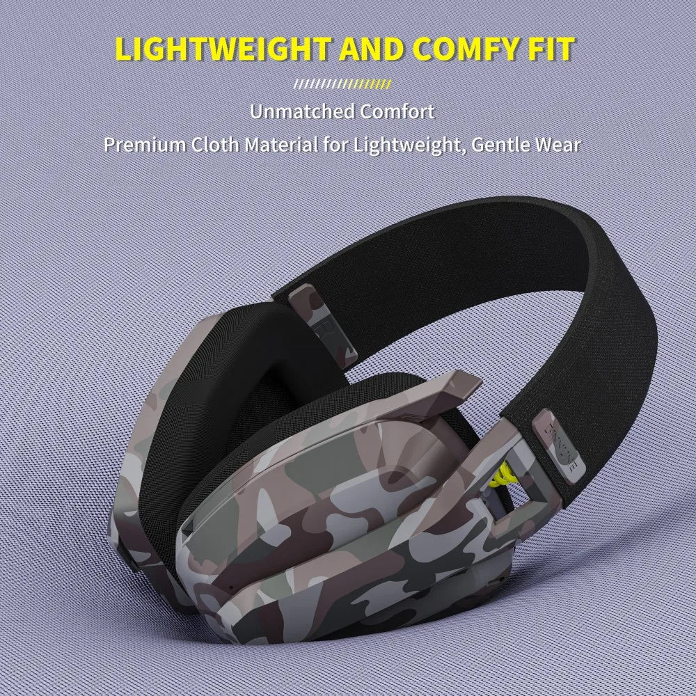 BINNUNE BW06 2.4GHz Wireless Gaming Headset with Mic for PS5 PS4 PC Mac Playstation Bluetooth Gaming Headset with Microphone