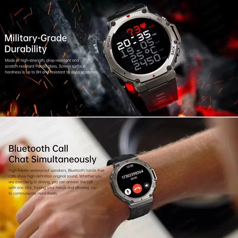 T-Rex 3 Ultra GPS Smart Watch 5 ATM Waterproof Built-in Dual-band GNSS Compass Military Sport Smartwatch Men 2025 New For Xiaomi